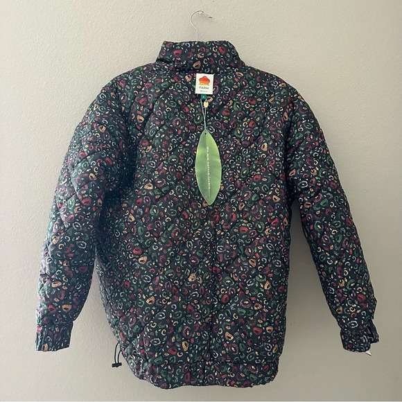 FARM RIO Borogodo Metallic Reversible Puffer Jacket Size Medium NWT - Picture 10 of 14